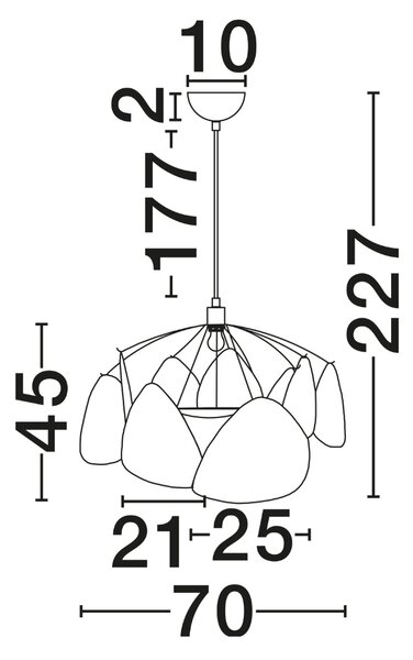 -25 % Dny MOMENTI– Nova Luce Béžové závěsné světlo Olina 70 cm