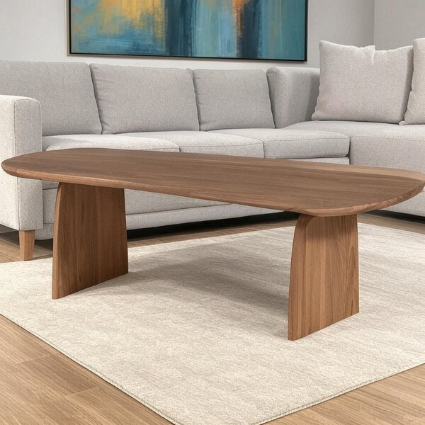 -25 % Dny MOMENTI– WOOOD Hnědý dubový konferenční stolek Tablo 110 x 60 cm