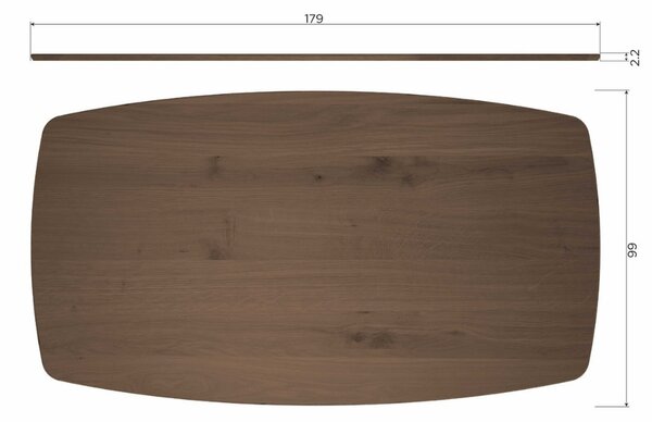 -25 % Dny MOMENTI– WOOOD Hnědý dubový jídelní stůl Tablo 180 x 100 cm
