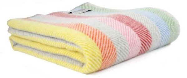 Vlněná deka Rainbow Grey Stripe (bez třásní) 200 x 140 cm Tweedmill