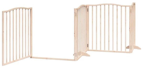 Zábrana pro psy s dvířky skládací 10 panelů 800 cm topol 3155615