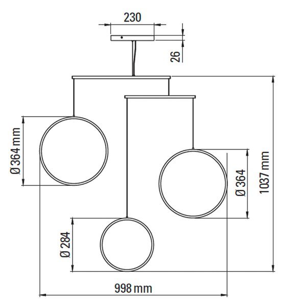 DCW éditions Focus LED závěsné svítidlo Černá4