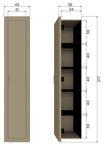 -25 % Dny MOMENTI– WOOOD Hnědá dřevěná komoda Gunnar 45 x 39 cm