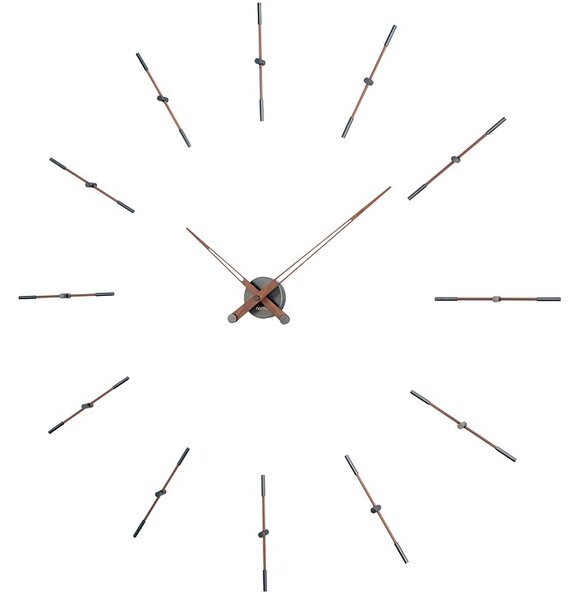 Designové nástěnné hodiny Nomon Merlin Walnut Graphite 125cm