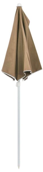 Zahradní půlkruhový slunečník s tyčí 180 x 90 cm taupe 315562