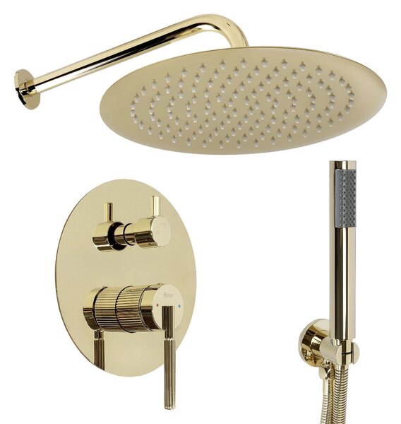 Rea Argon, podomítková sprchová souprava + BOX, zlatá lesklá, REA-P6538