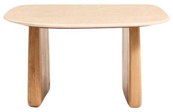 Kave Home Béžový travertinový odkládací stolek Pirita 71 x 70 cm