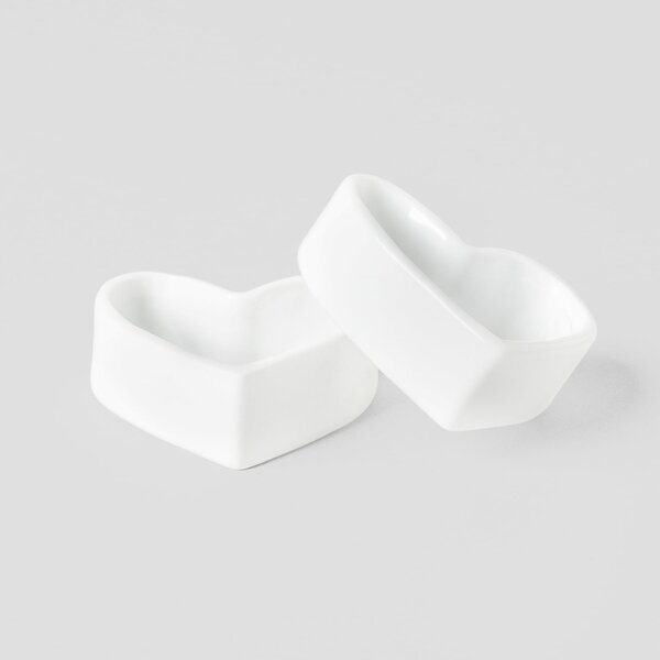 Porcelánové kroužky na ubrousky Hearts – set 2 ks