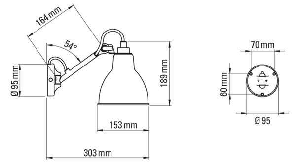 DCW éditions Lampe Gras N°104 E27 koupelnové svítidlo IP44 Bílá matnáII