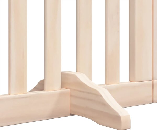 Zábrana pro psy s dvířky skládací 9 panelů 450 cm topol 3155641