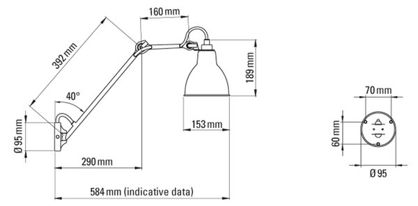 DCW éditions Lampe Gras N°122 E27 koupelnové svítidlo IP44 Bílá matnáI