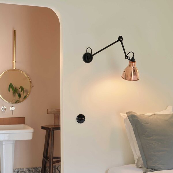 DCW éditions Lampe Gras N°122 E27 nástěnné svítidlo Černá Měď