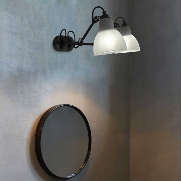 DCW éditions Lampe Gras N°204 E27 dvojité koupelnové svítidlo IP44 ČernáII