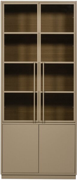 -25 % Dny MOMENTI– WOOOD Béžovohnědá dřevěná vitrína Casa 236 x 101 cm
