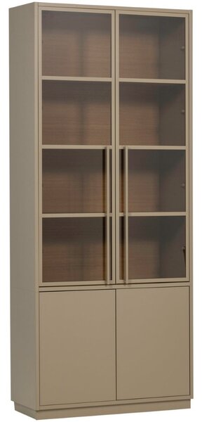 -25 % Dny MOMENTI– WOOOD Béžovohnědá dřevěná vitrína Casa 236 x 101 cm