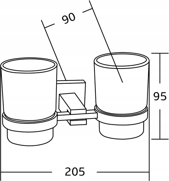 Kelímek na kartáček Mexen Vene zlatý