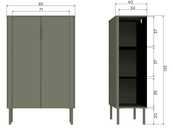 -25 % Dny MOMENTI– WOOOD Černá dřevěná komoda Gunnar 85 x 39 cm