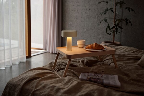 -25 % Dny MOMENTI– Zone Denmark Světle žlutá plastová nabíjecí stolní LED lampa Oblong