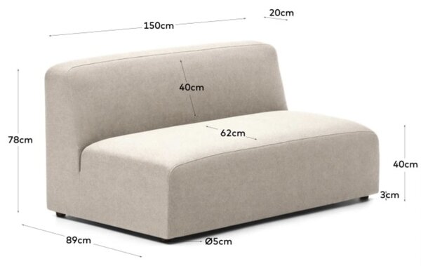 Kave Home Modulární pohovka Neom 150 cm