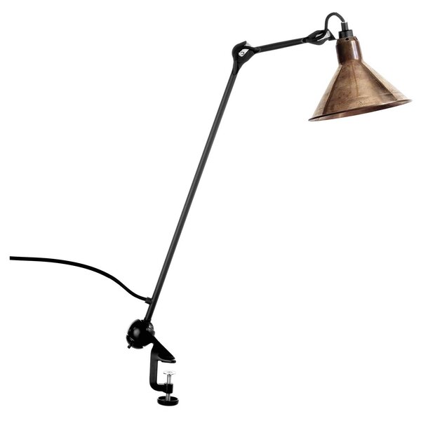 DCW éditions Lampe Gras N°201 E14 stolní svítidlo s klipem ČernáKužel