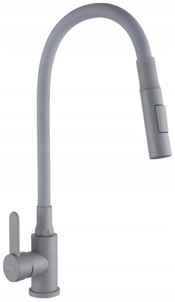 Dřezová baterie s 2-funkční flexibilní sprškou Invena Dalis šedá