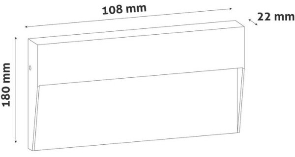 LED venkovní nástěnné svítidlo - osvětlení schodiště Kano 18cm, bílé, teplé světlo 6W