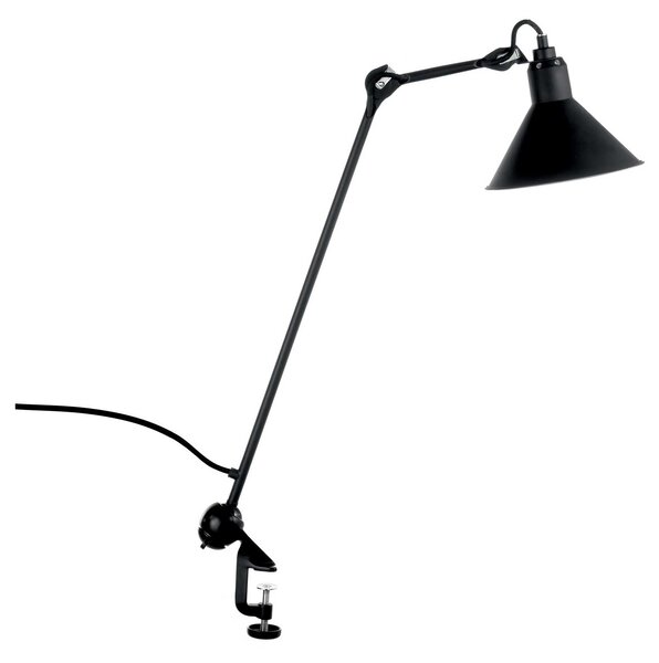 DCW éditions Lampe Gras N°201 E14 stolní svítidlo s klipem ČernáKužel