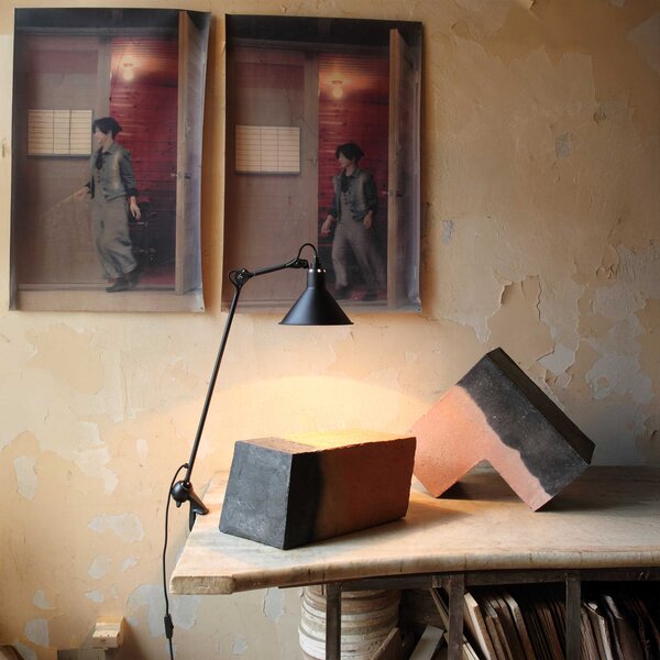 DCW éditions Lampe Gras N°201 E14 stolní svítidlo s klipem ČernáKužel