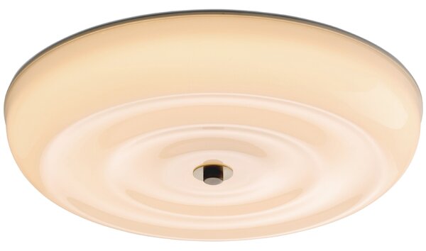 Halo Design Opálově bílé skleněné nástěnné LED světlo Wave 30 cm