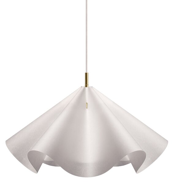 Závěsná svítidlo Moebe, Sinuate, stmívatelné, Bílá, Obývací pokoj, Papír / Karton, Design