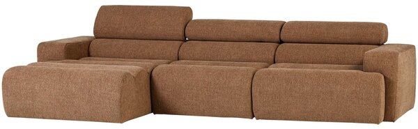 -25 % Dny MOMENTI– WOOOD Hnědá bouclé rohová pohovka Novi 300 cm, levá
