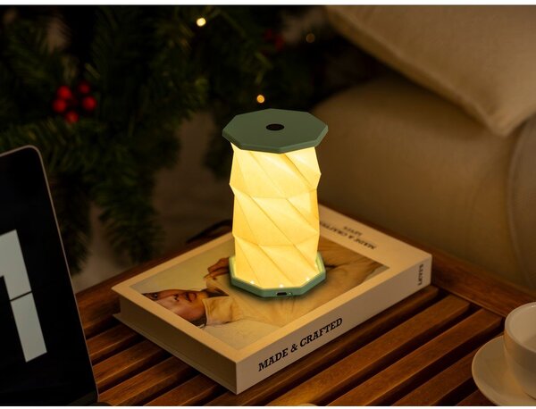 Bílá/tyrkysová přenosná světelná dekorace na USB ø 8 cm Twist – Gingko