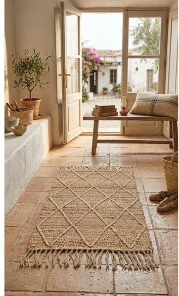 Ručně tkaný jutový koberec v přírodní barvě 60x90 cm Shaila – Yes Everyday