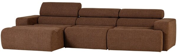 -25 % Dny MOMENTI– WOOOD Tmavě hnědá bouclé rohová pohovka Novi 300 cm, levá