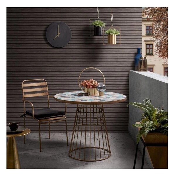Hliníkový kulatý odkládací stolek ø 39 cm Rhet – Kave Home
