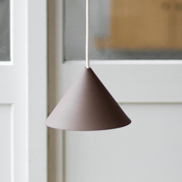 Závěsná svítidlo Moebe, Ceramic Cone, stmívatelné, Hnědá / Rezavá, Obývací pokoj, Keramika, Design