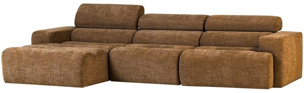 -25 % Dny MOMENTI– WOOOD Hnědá rohová pohovka Novi 300 cm, levá