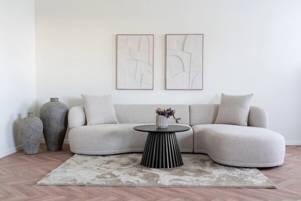 Nordic Living Černý dubový konferenční stolek Osaka 70 cm