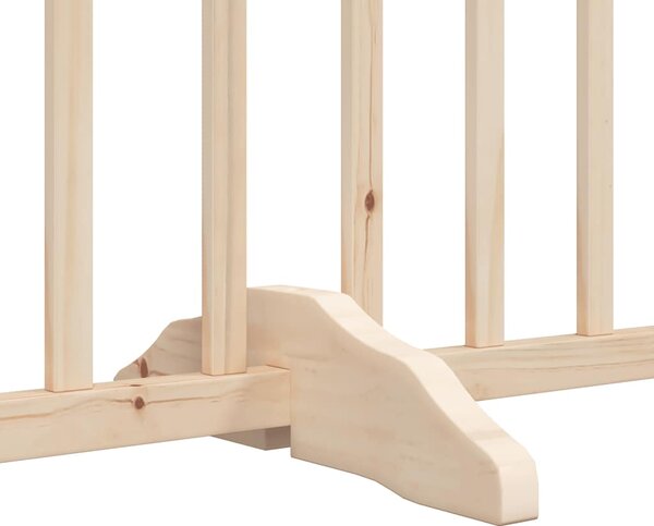 Zábrana pro psy s dvířky skládací 9 panelů 450 cm topol 3155697