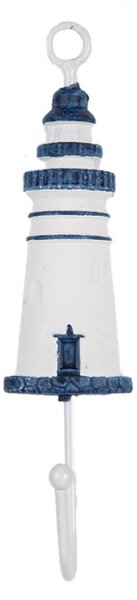 Modro-bílý háček maják Vuurtoren – 4x4x18 cm