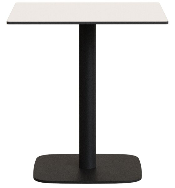 Kave Home Bílý bistro stolek Dina 68 x 68 cm s černou podnoží