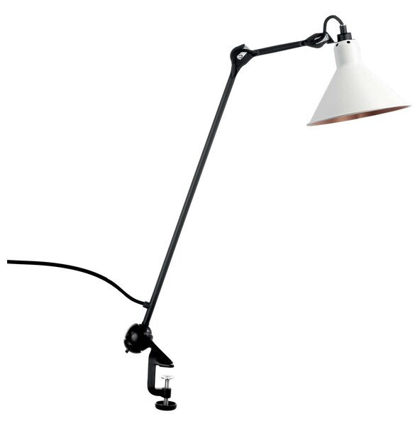 DCW éditions Lampe Gras N°201 E14 stolní svítidlo s klipem Bílá MěďKužel