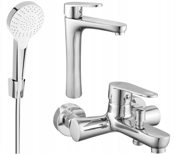 Sprchový set s umyvadlovou baterií Mexen Kama 72513R05-00 chrom