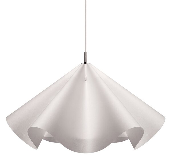Závěsná svítidlo Moebe, Sinuate, stmívatelné, Bílá, Obývací pokoj, Papír / Karton, Design