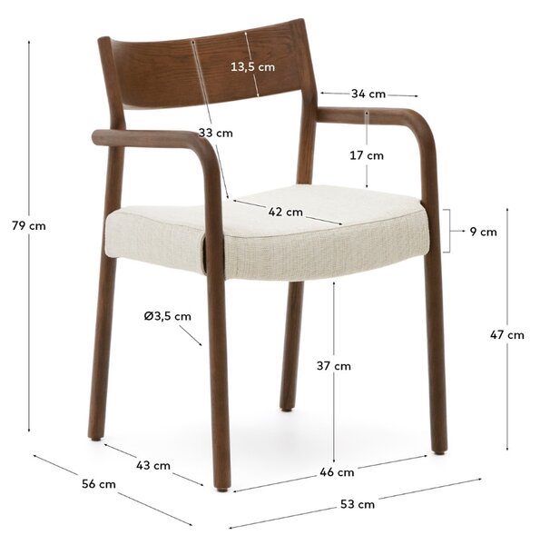 LÉTO -15% Ořechová jídelní židle Kave Home Falconera
