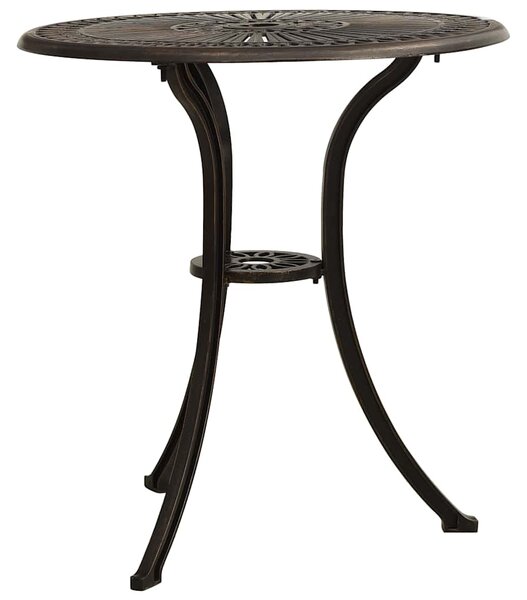 Zahradní stůl bronzový 62 x 62 x 65 cm litý hliník 315579
