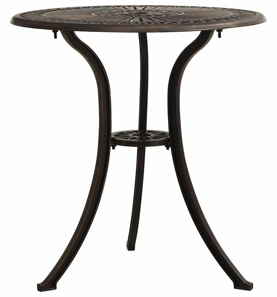 Zahradní stůl bronzový 62 x 62 x 65 cm litý hliník 315579