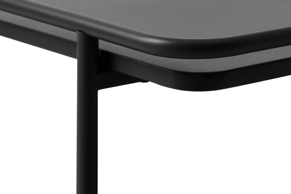 Unique Furniture Černý kovový odkládací stolek Yuba 45 x 45 cm