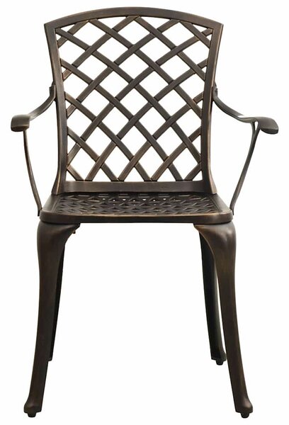 3dílný bistro set litý hliník bronzový 315591