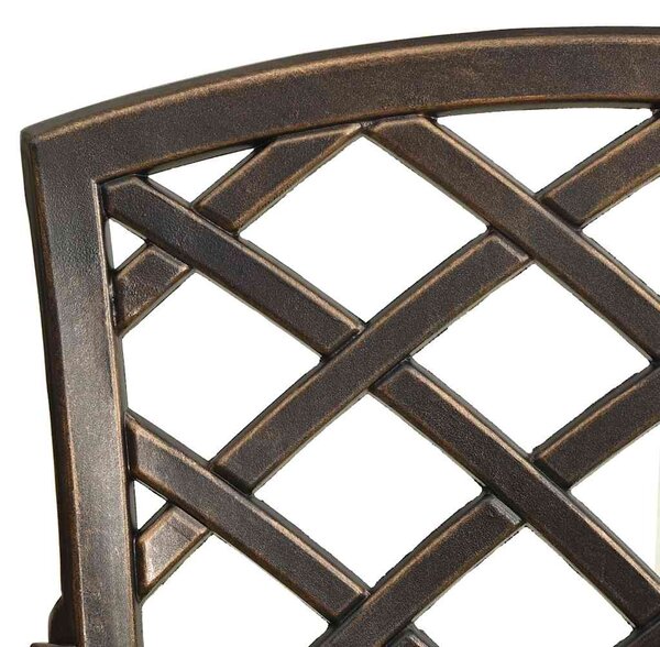 3dílný bistro set litý hliník bronzový 315591
